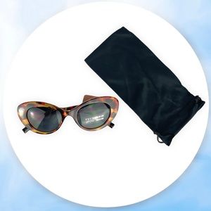 Frye & Co Retro Style Rounded Cat Eye Sunglasses New With Tag NWT Tortoise Shell